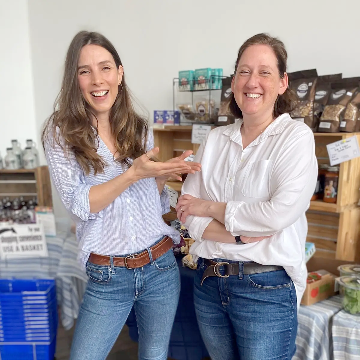Stephanie King and Abigail Hevey pictured inside their store