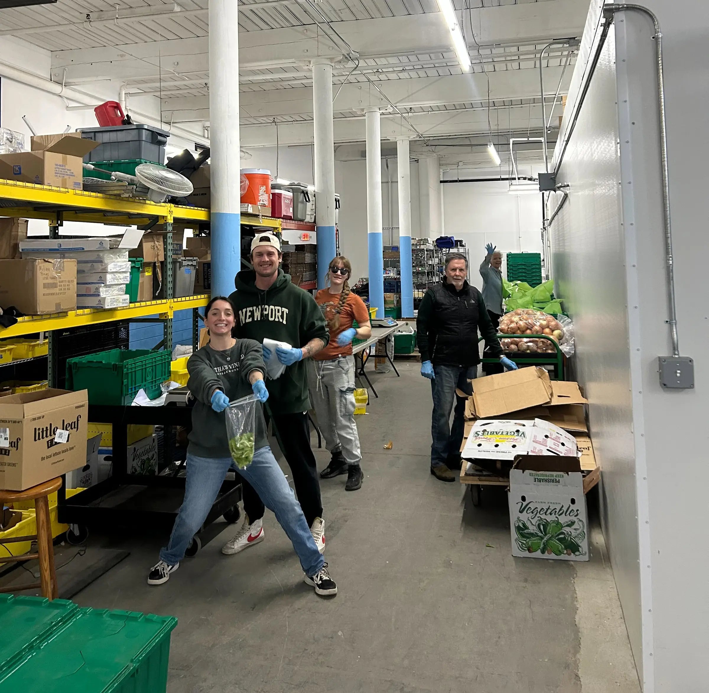 Coastal Foodshed workers pictured inside facility