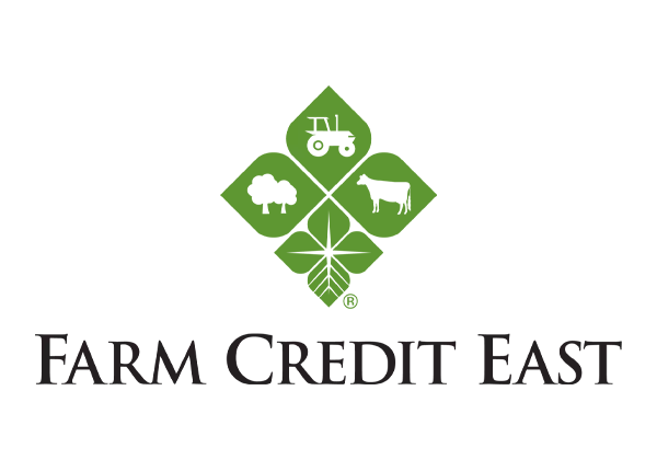Logo of Farm Credit East with green symbols on a white background