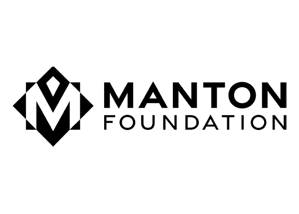Manton Foundation logo with a black 'M' on a white background